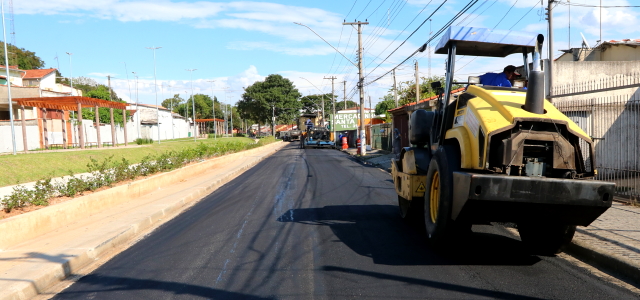 Novo Parque Obras De Asfalto Seguem Em Ruas Do Campo Grande