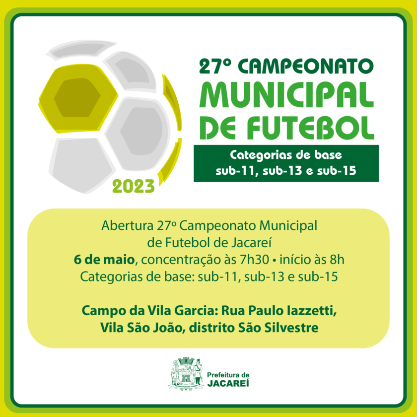 Esporte: Campeonato Futebol de Base 2023